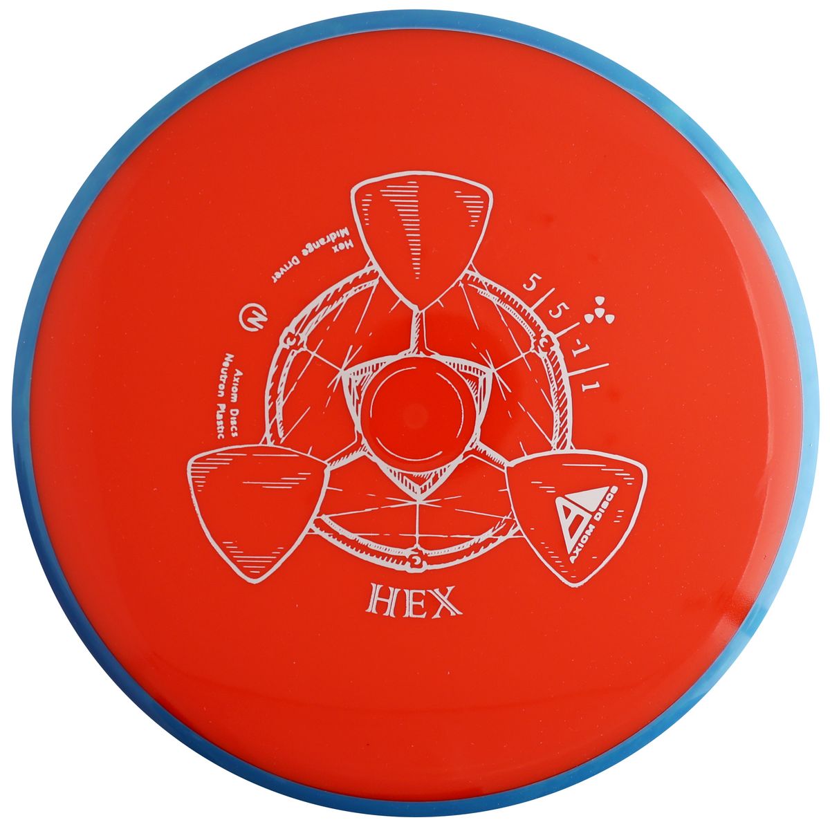 Axiom Discs - Frisbeegolf Midrange - Neutron Hex - Rød